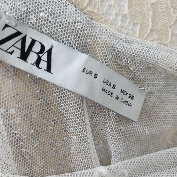 ZARA SEE THROUGH  LONG EVENING DRESS - Picture 11 of 11